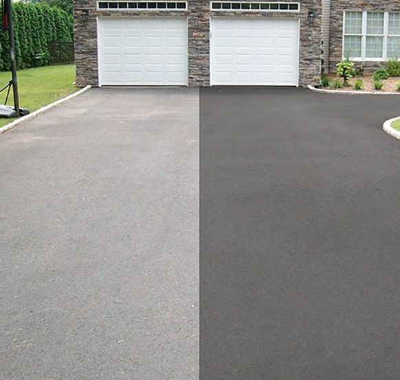 Before and After Asphalt Sealer