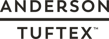 A black and white logo for anderson tuftex tm