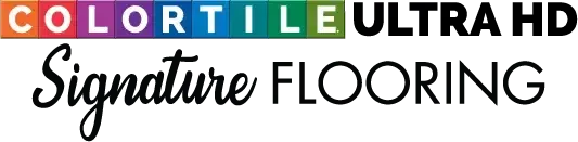 The logo for color tile ultra hd signature flooring