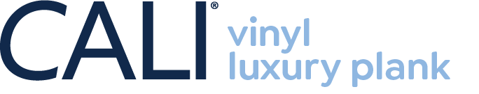 A blue logo for cali vinyl luxury plank