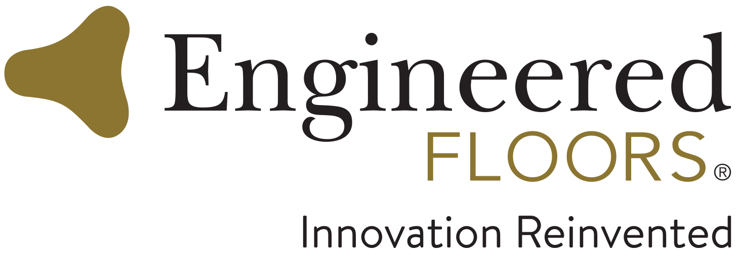 The logo for engineered floors innovation reinvented