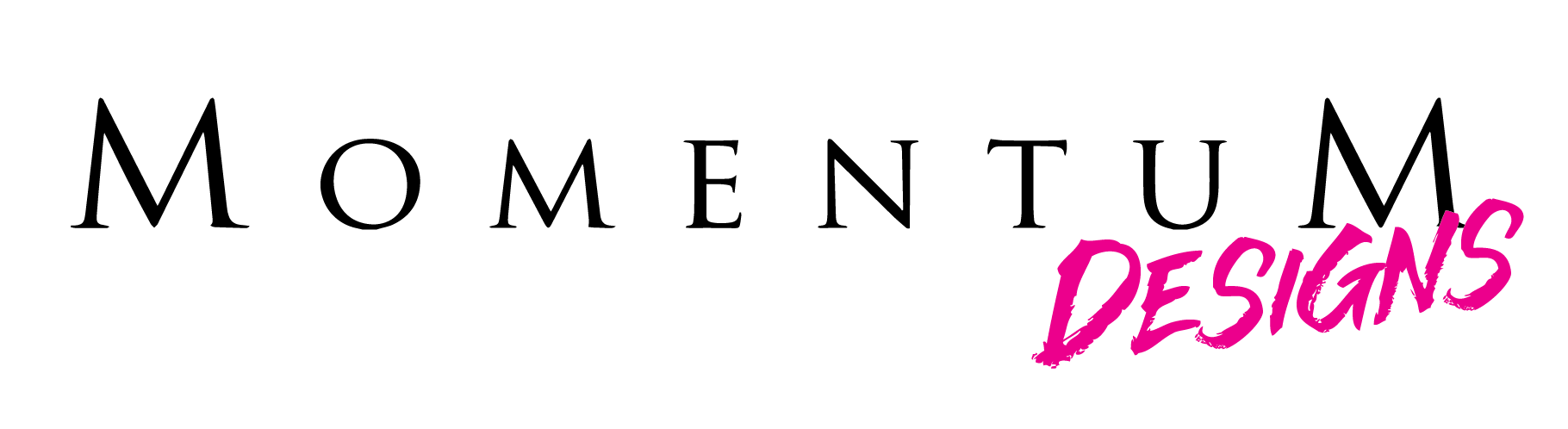 A logo for momentum designs is shown on a white background.