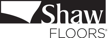 A black and white logo for shaw floors