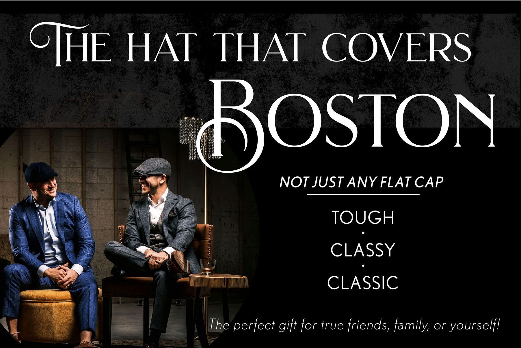 A poster for the hat that covers boston