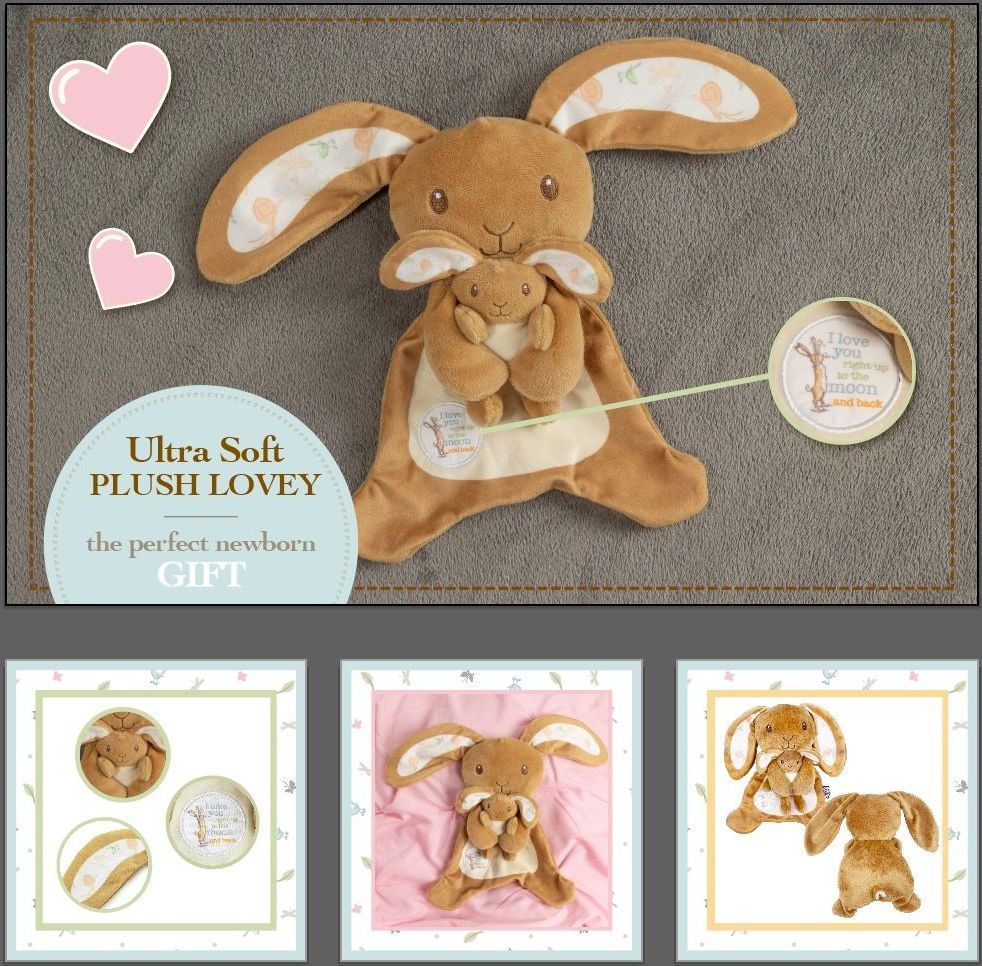 An ultra soft plush lovey the perfect newborn gift