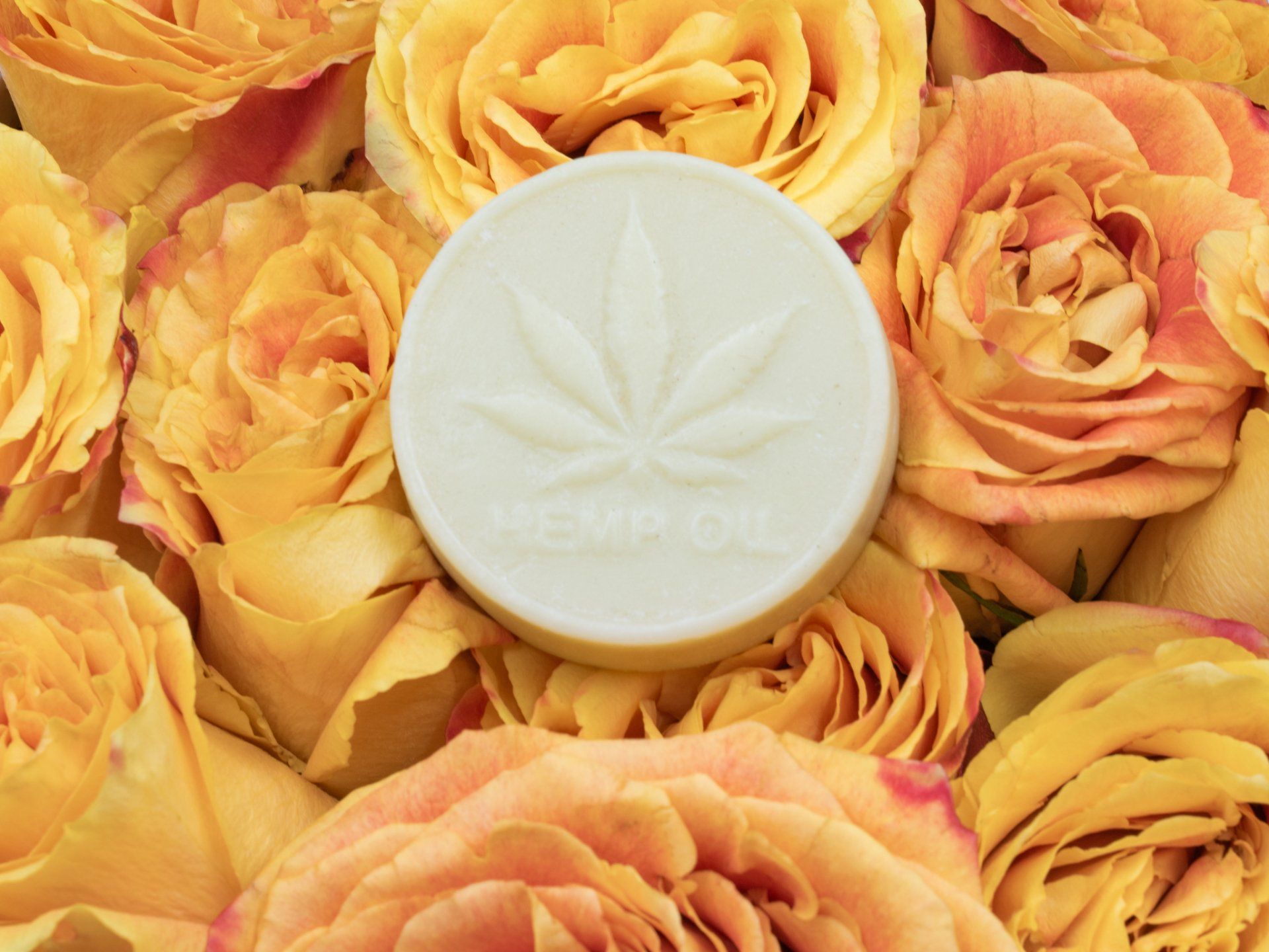 soap on a bed of flowers