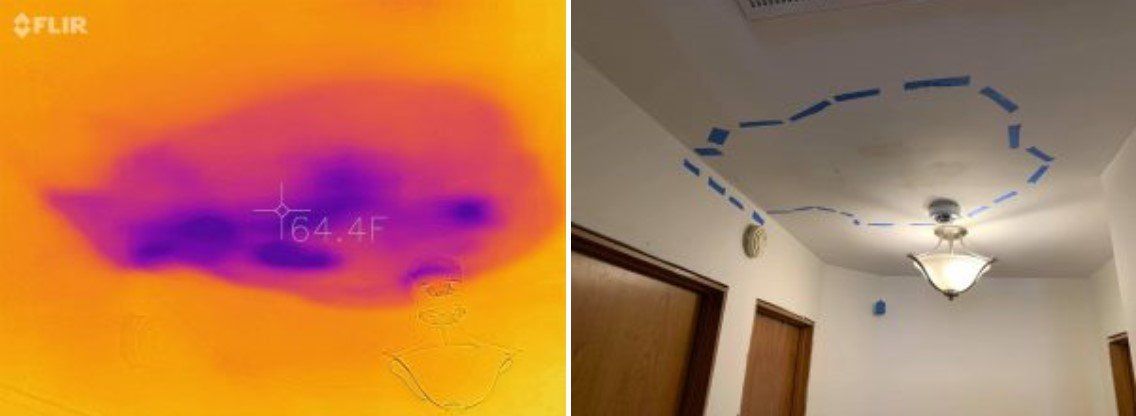 Thermal Imaging Ceiling Leak Water Damage