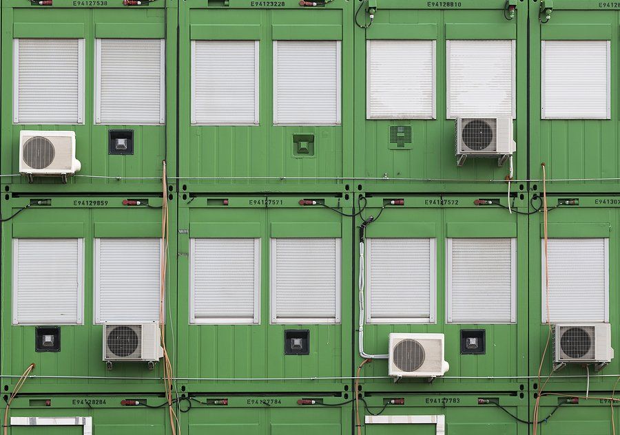 newly installed container apartments