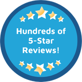 Hundreds of 5-star reviews Hundreds of 5-star reviews