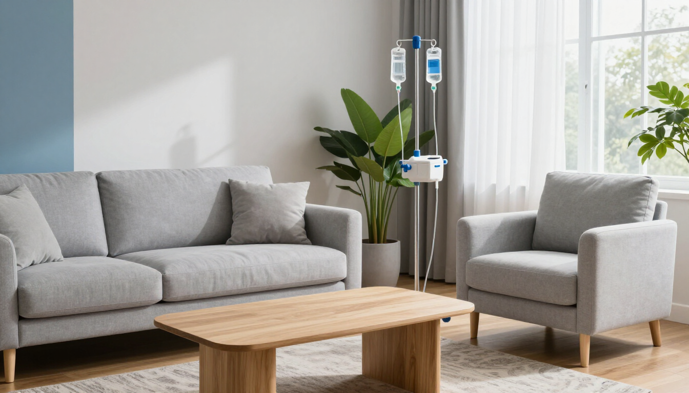 Mobile IV therapy session in a Silverdale home environment