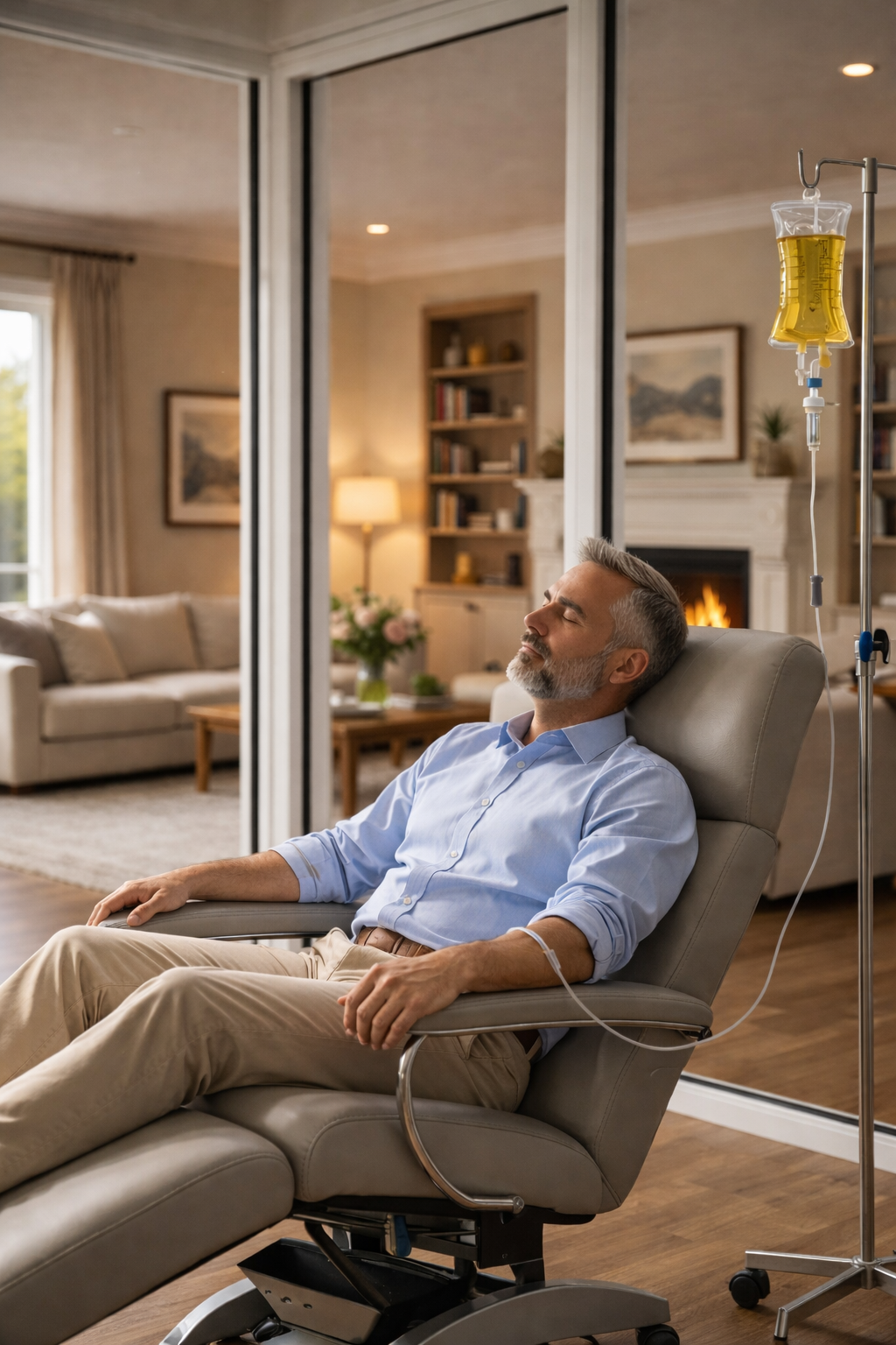 patient receiving in-home IV hydration therapy in Bremerton WA