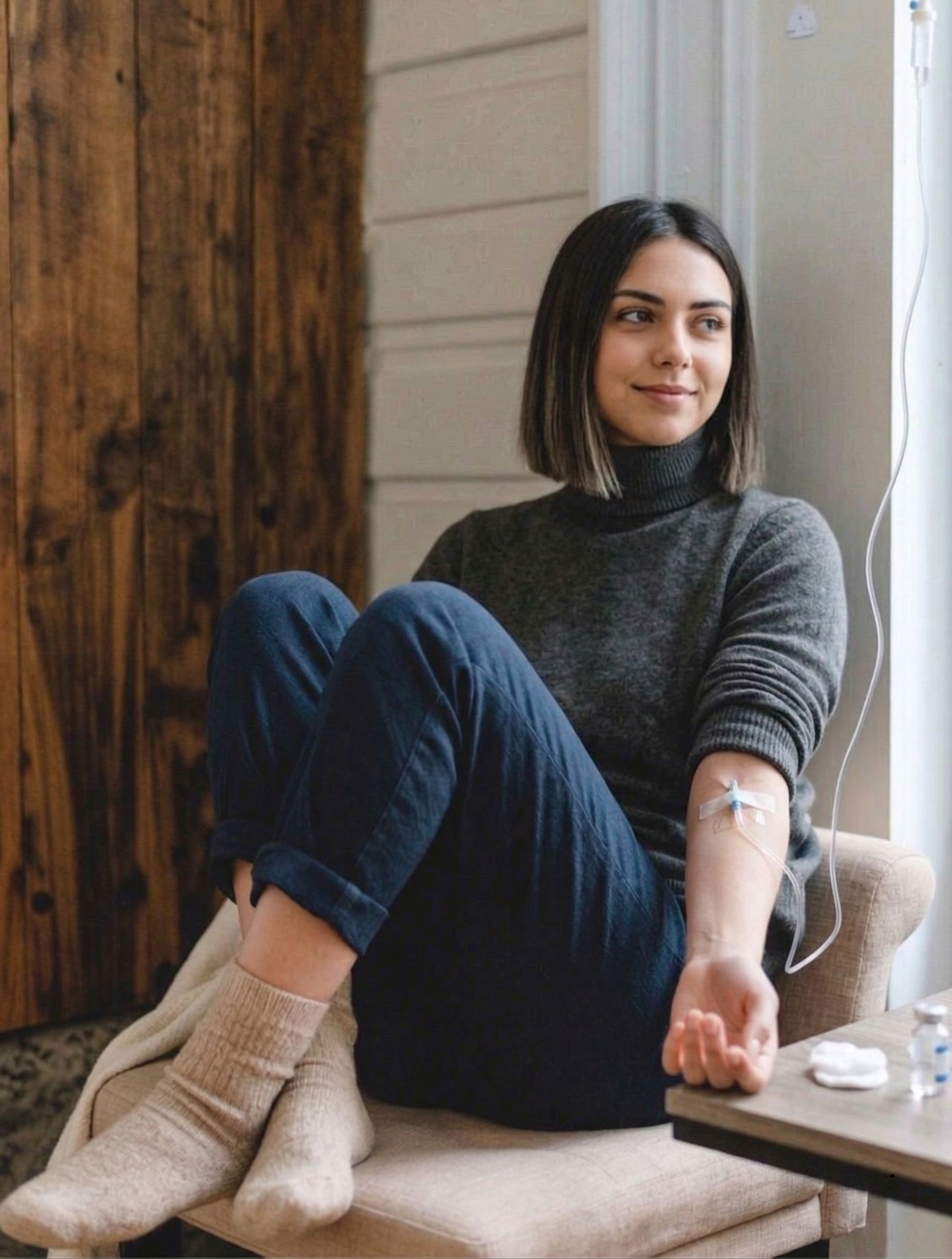 patient receiving AQUA MD Mobile IV in-home therapy for postural orthostatic tachycardia support in kitsap county WA