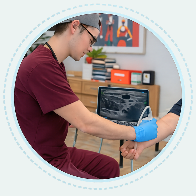 AQUA MD Mobile IV Clinician administering mobile IV therapy with Ultrasound in Bremerton for hydration support