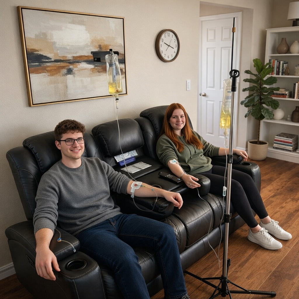 patients receiving mobile IV hydration therapy from AQUA MD in Silverdale WA
