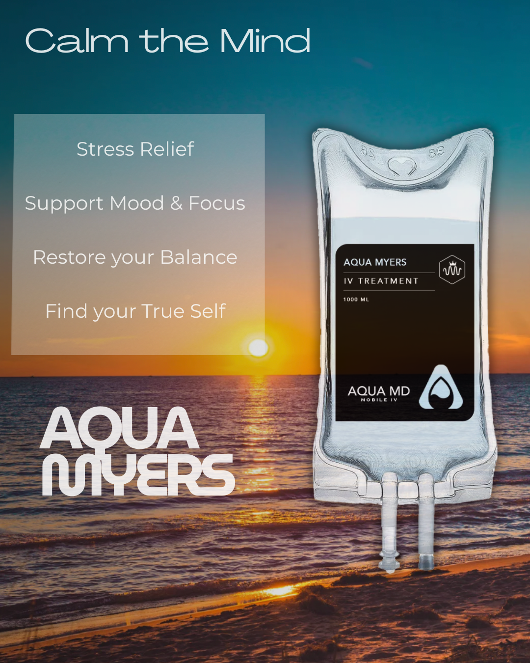AQUA MD Mobile IV - AQUA Myers with magnesium and Vitamin B complex to calm your mind