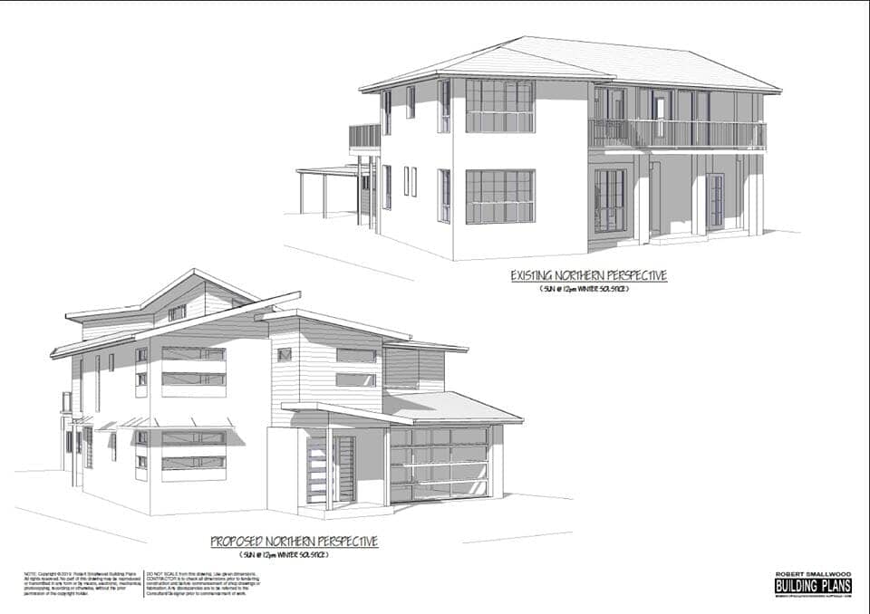 Existing Northern Perspective — Whitehouse Building Design in Mid North Coast, NSW