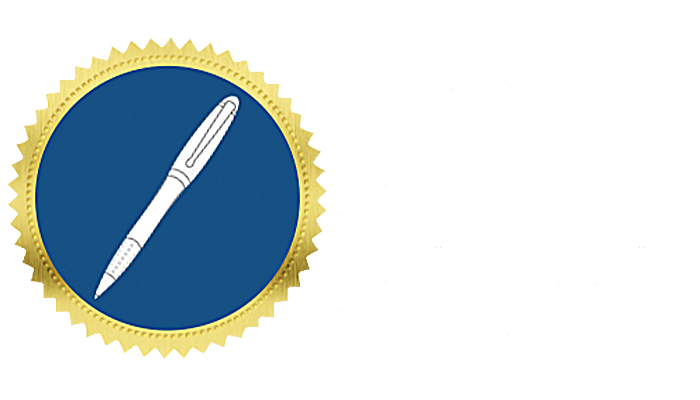 An icon of a pen in a blue circle with a gold border.