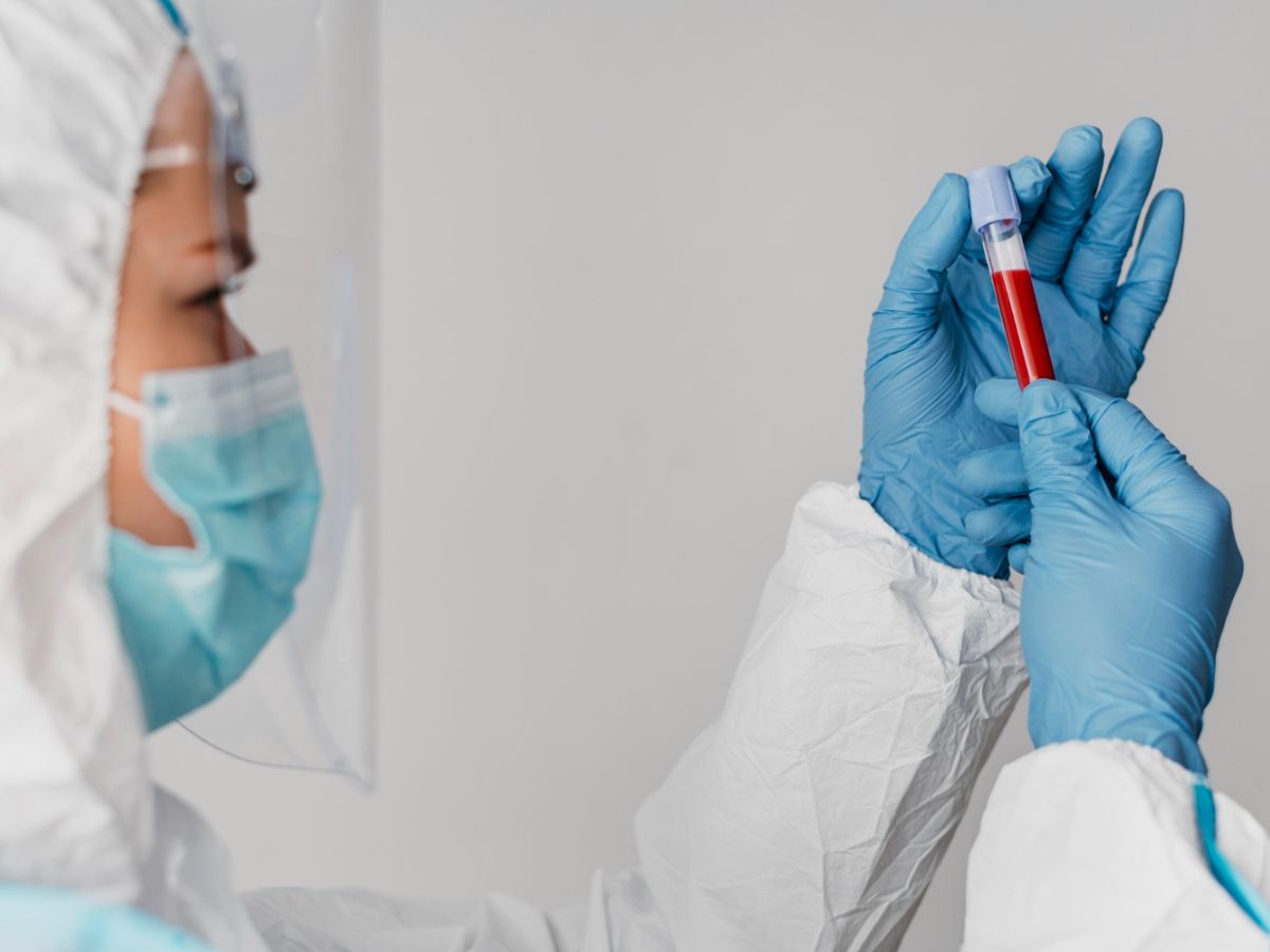 A phlebotomist is examining the collected sample for a basic metabolic panel