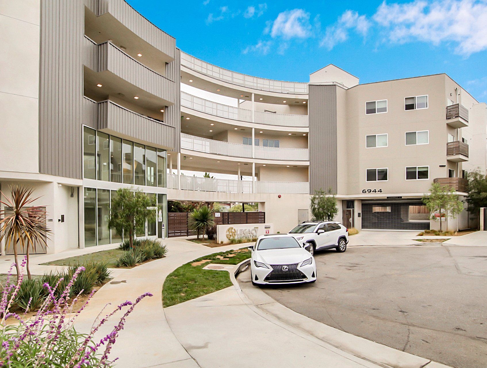 Exterior of apartment building
