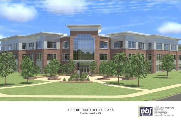 An artist 's impression of the airport road office plaza