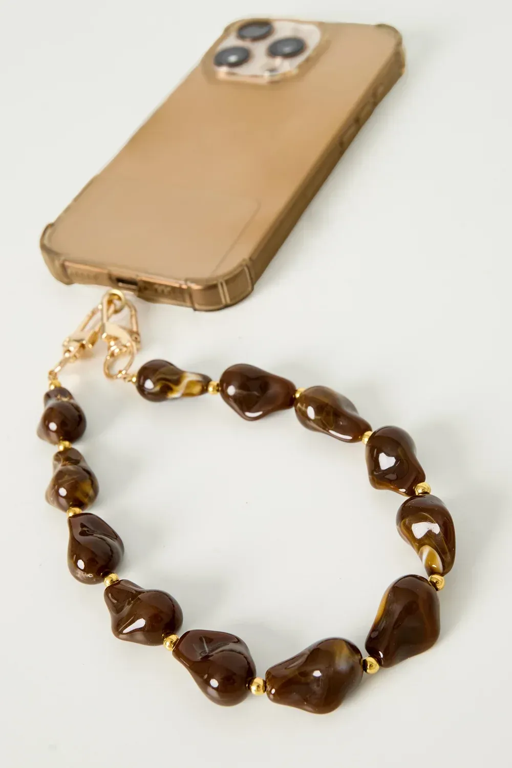 Telephone Jewelry Beads Brown