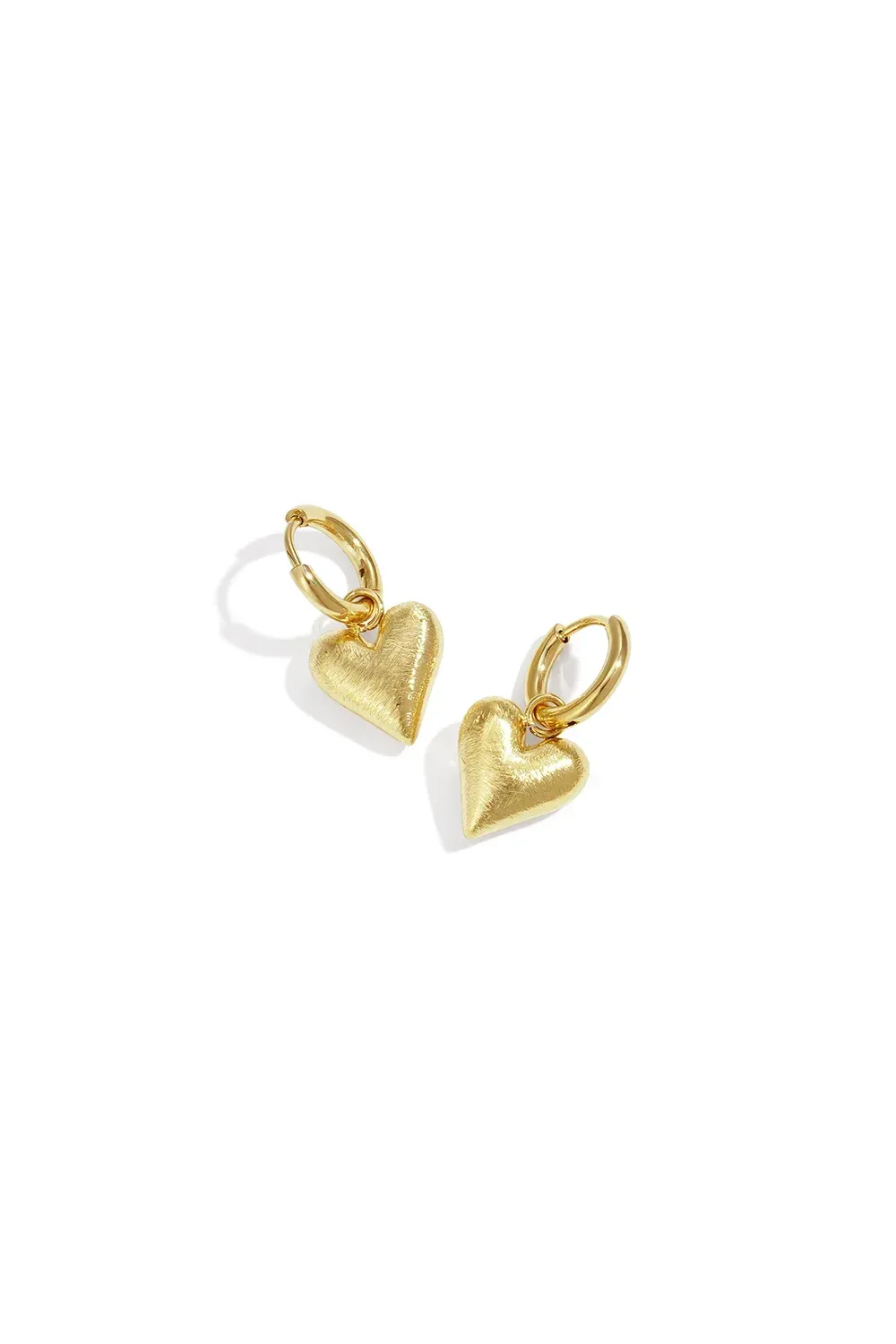Gold heart earrings