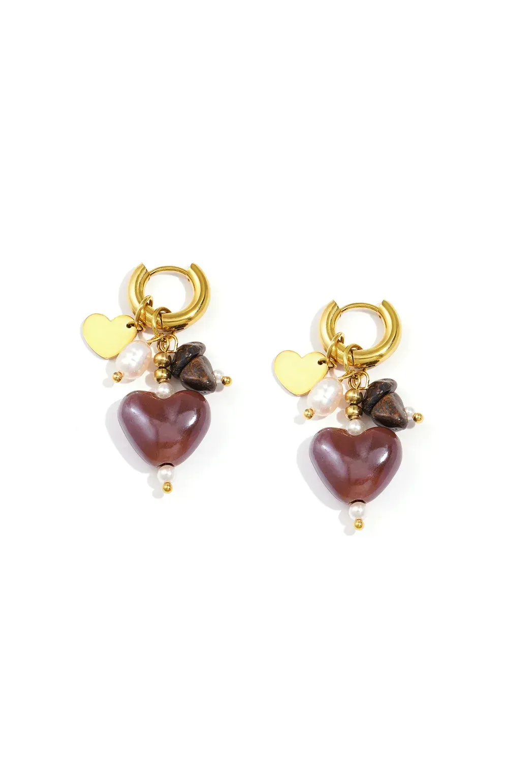 Earrings with heart