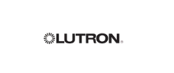 Lutron logo with a circular design and the company name.