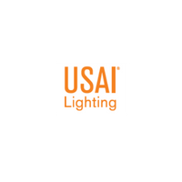 USAi Lighting logo in orange on a white background.