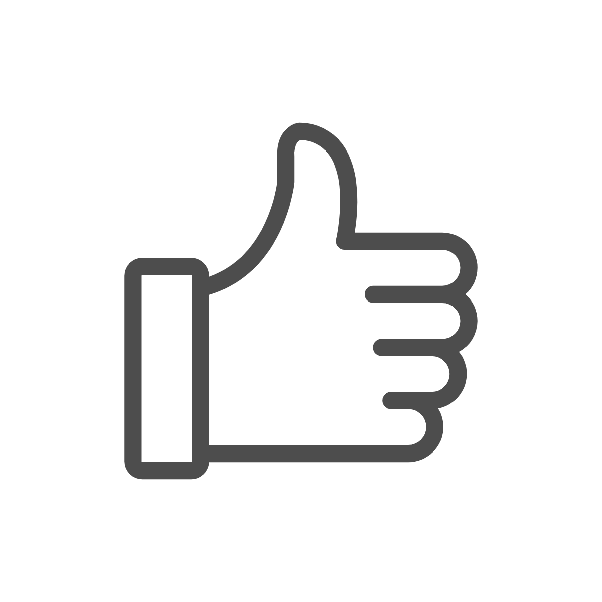 Thumbs up for good reviews from roof repair customers