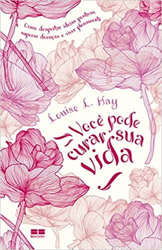 Uma capa de livro com flores cor de rosa sobre um fundo branco.