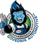 Logo for Demo Auto Repair: text with a gear icon, red and navy colors.