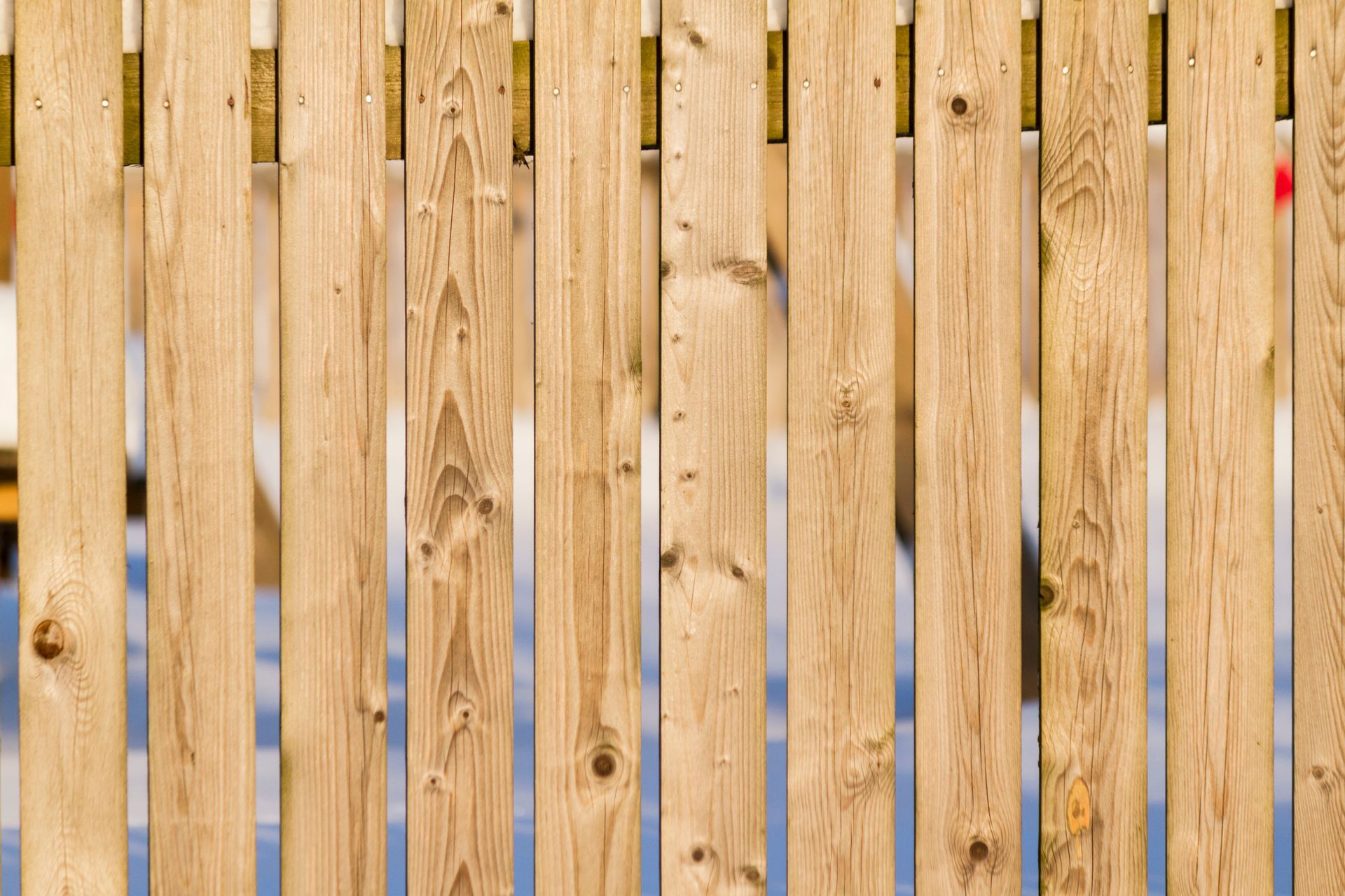Wooden fence built by a local fence company.