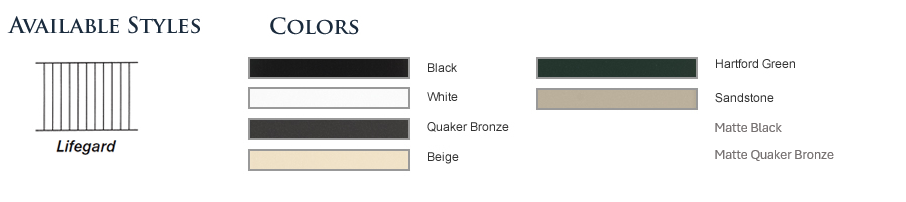 a picture of available styles and colors for a fence | Warren, MI