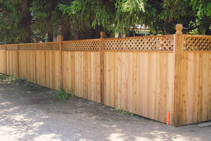 Cedar Solid Board Fence With Lattice Accent — Warren, MI — Kimberly Fence & Supply