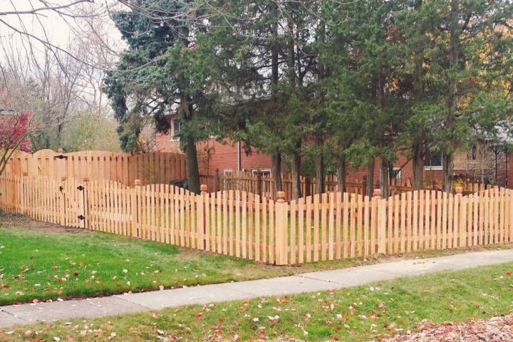 Hilltop Spaced Cedar Picket Fence — Warren, MI — Kimberly Fence & Supply