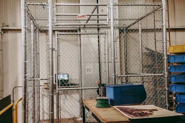 Chain Link Fence With Single-Swing Gate And Roof — Warren, MI — Kimberly Fence & Supply