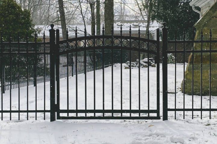 Aluminum (EFS-10) Gate With Ameristar Steel Fence — Warren, MI — Kimberly Fence & Supply