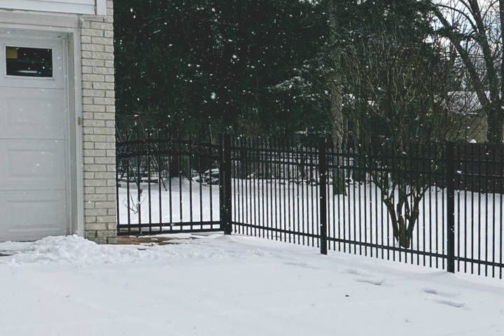 Aluminum (EFS-10) Gate With Ameristar Steel Fence — Warren, MI — Kimberly Fence & Supply