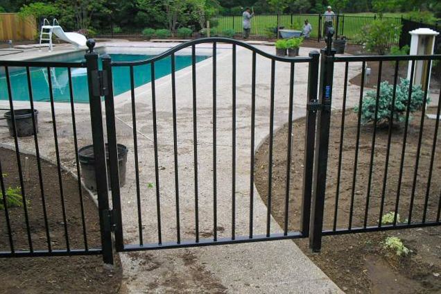 Ameristar Steel Arched Gate With Pool Hardware — Warren, MI — Kimberly Fence & Supply