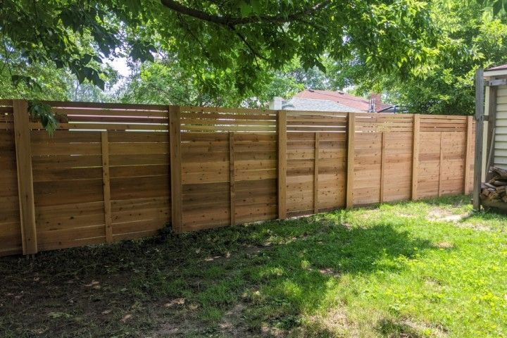 New Horizontal Cedar Fence — Warren, MI — Kimberly Fence & Supply