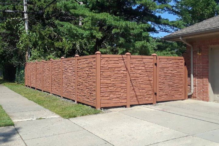 Desert Granite SimTek Vinyl (PVC) Privacy Fence — Warren, MI — Kimberly Fence & Supply