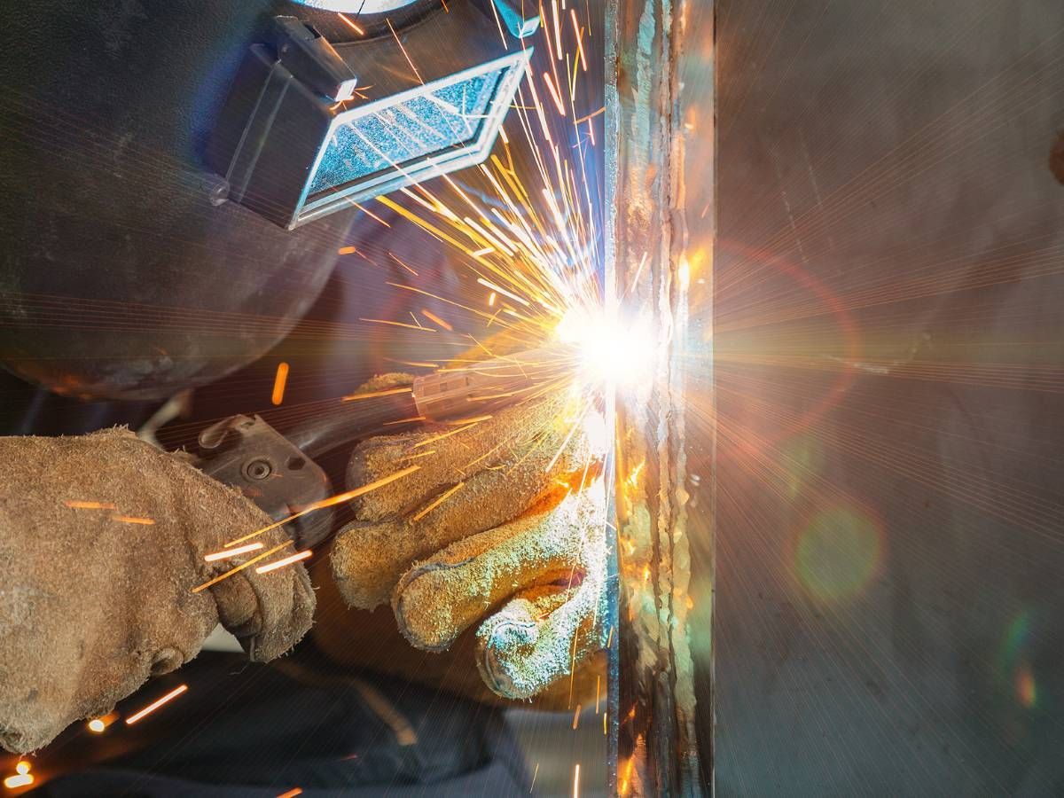 Nottingham Metalworks welding an aluminium frame