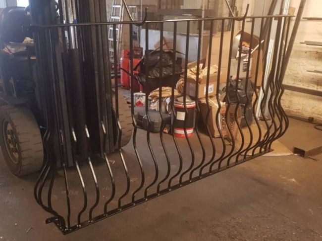 Nottingham Metalworks wrought iron driveway gates frame