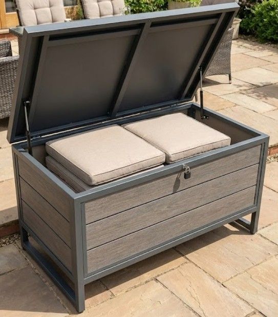 Composite storage box designed for garden furniture cushion storage in Nottingham