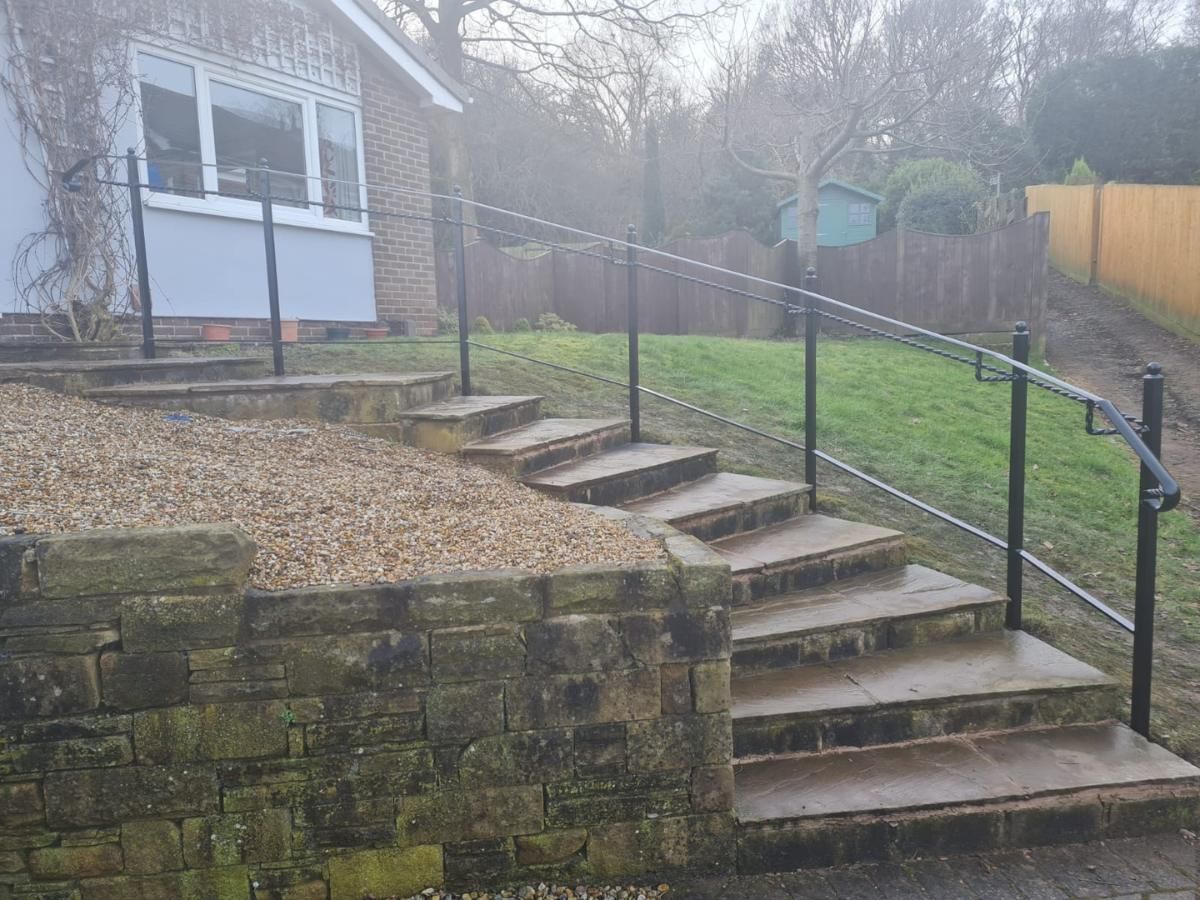 Nottingham Metalworks garden handrails