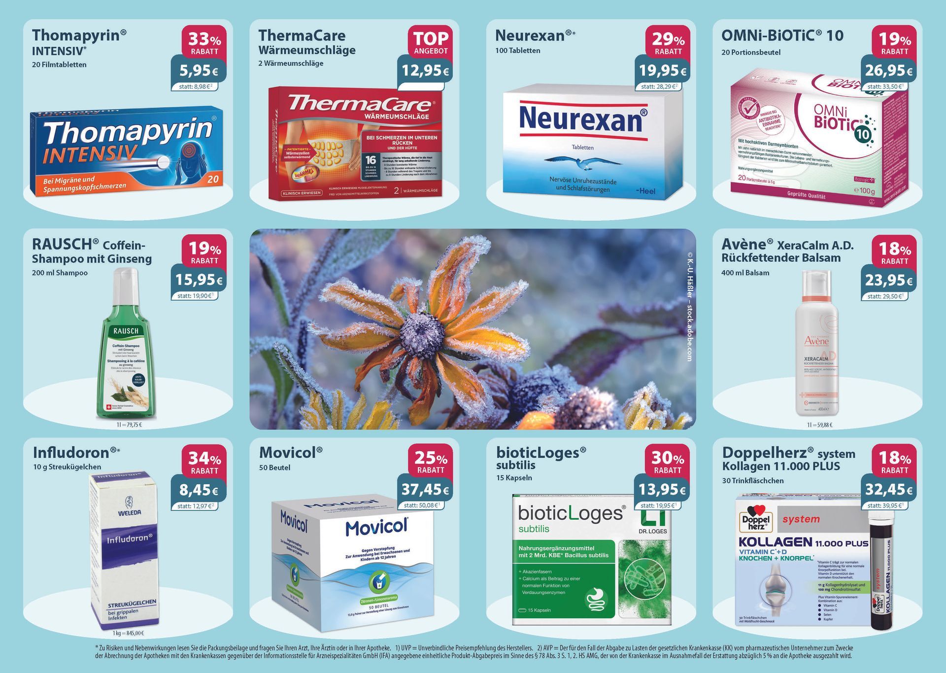 Ein Poster für clever sparen mit lila Blumen im Hintergrund