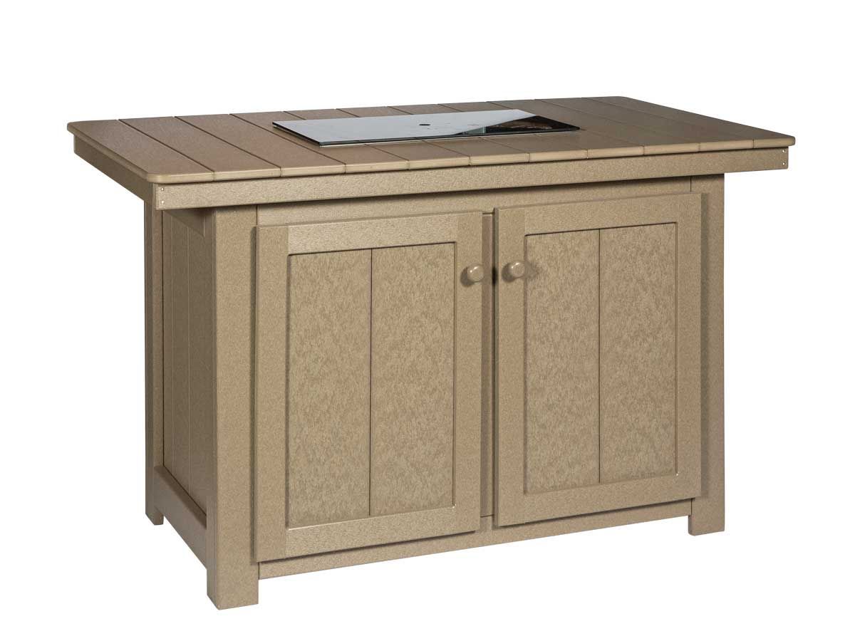 A wooden cabinet with two doors and a wooden top A wooden cabinet with two doors and a wooden top