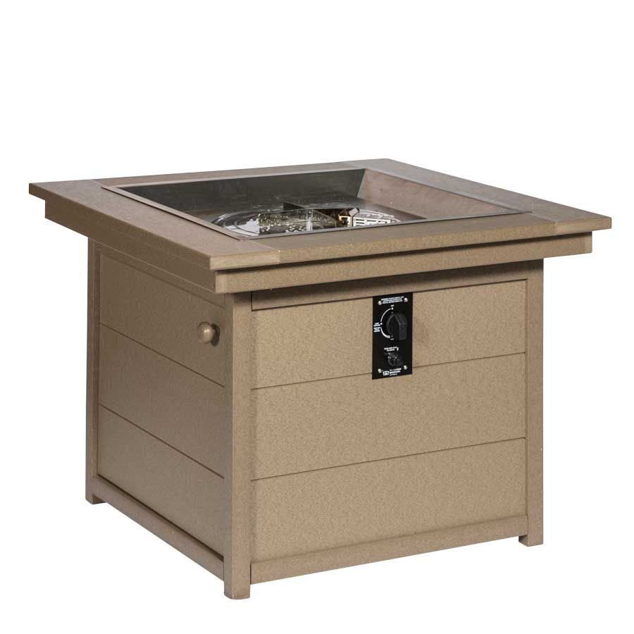 A square fire pit with a thermostat on it A square fire pit with a thermostat on it