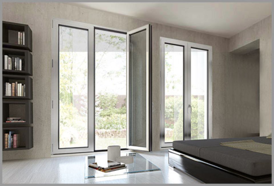 porta finestra con profilo in PVC